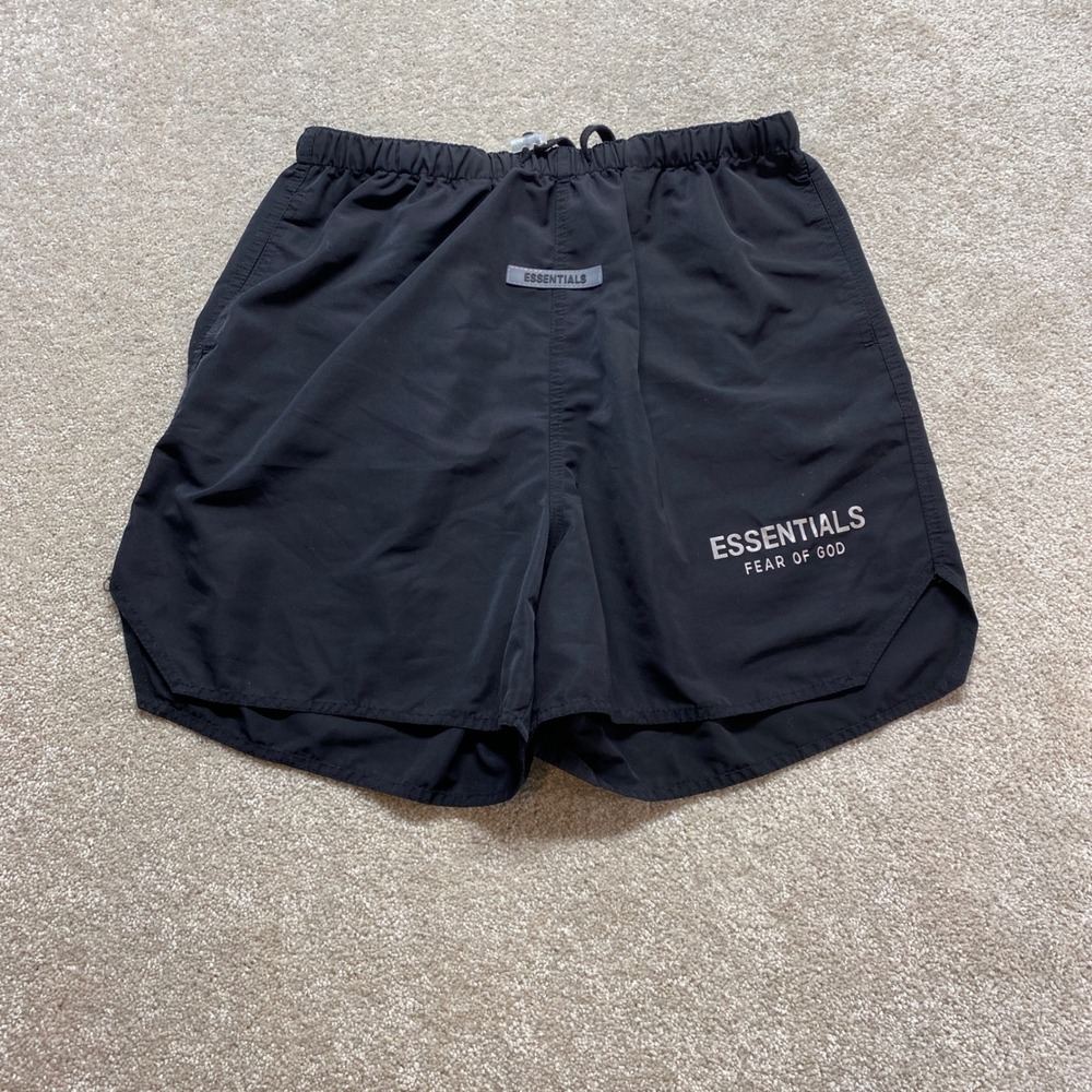 Fear of God Essentials Shorts Womens Medium Black Volleyball Cotton Athletic‎